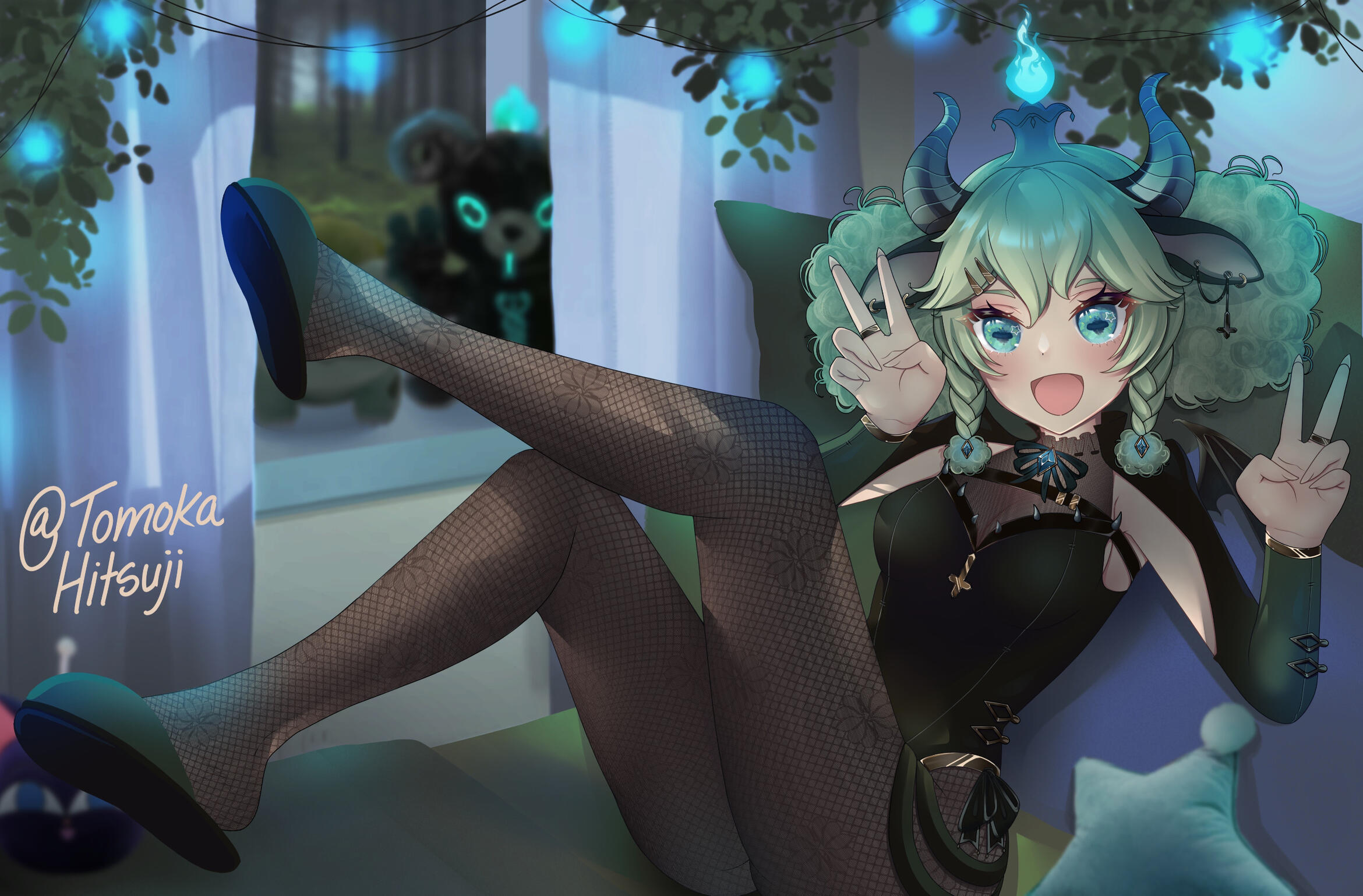 normal style full illustration of Hitsuji Tomoka