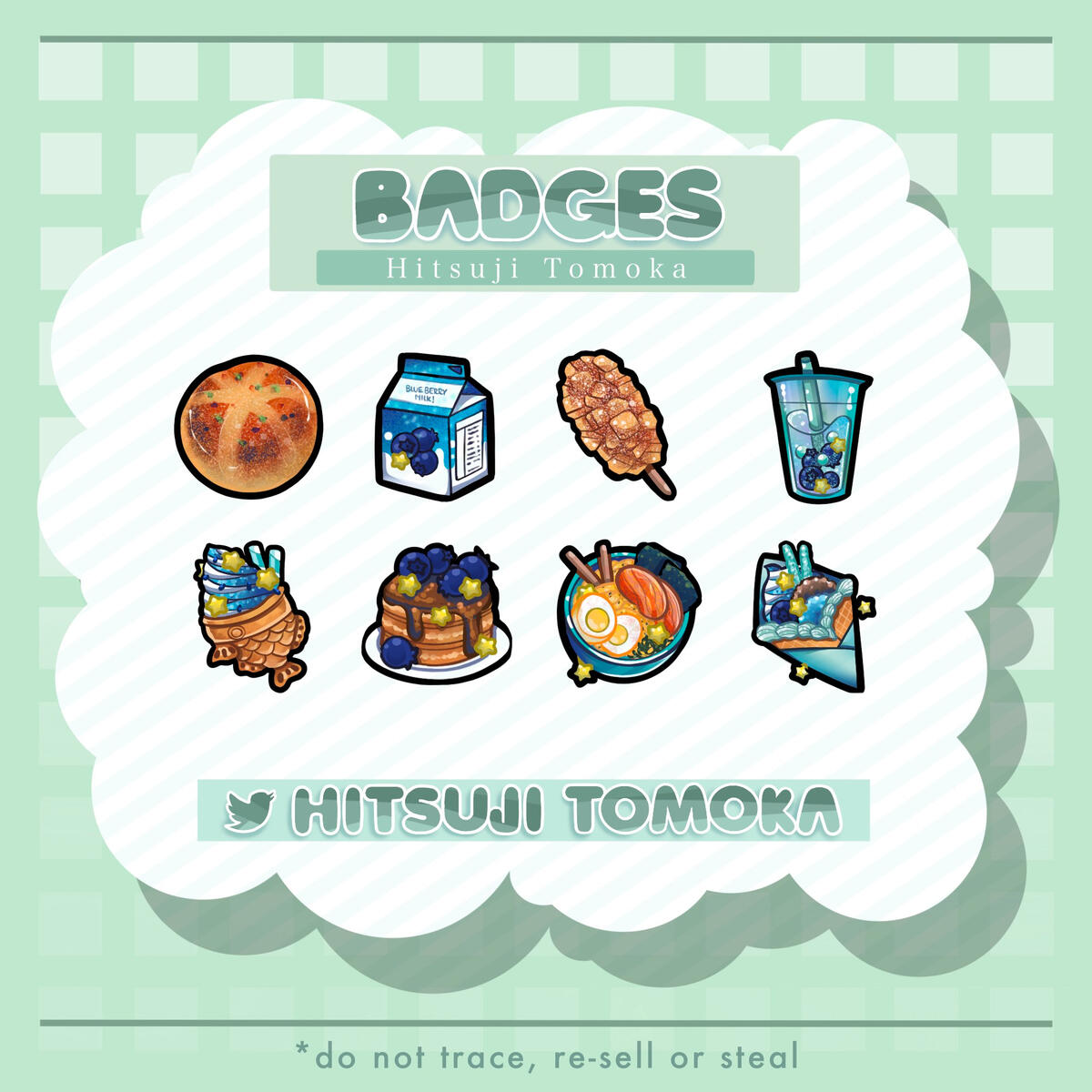 twitch badges of food covered in honey